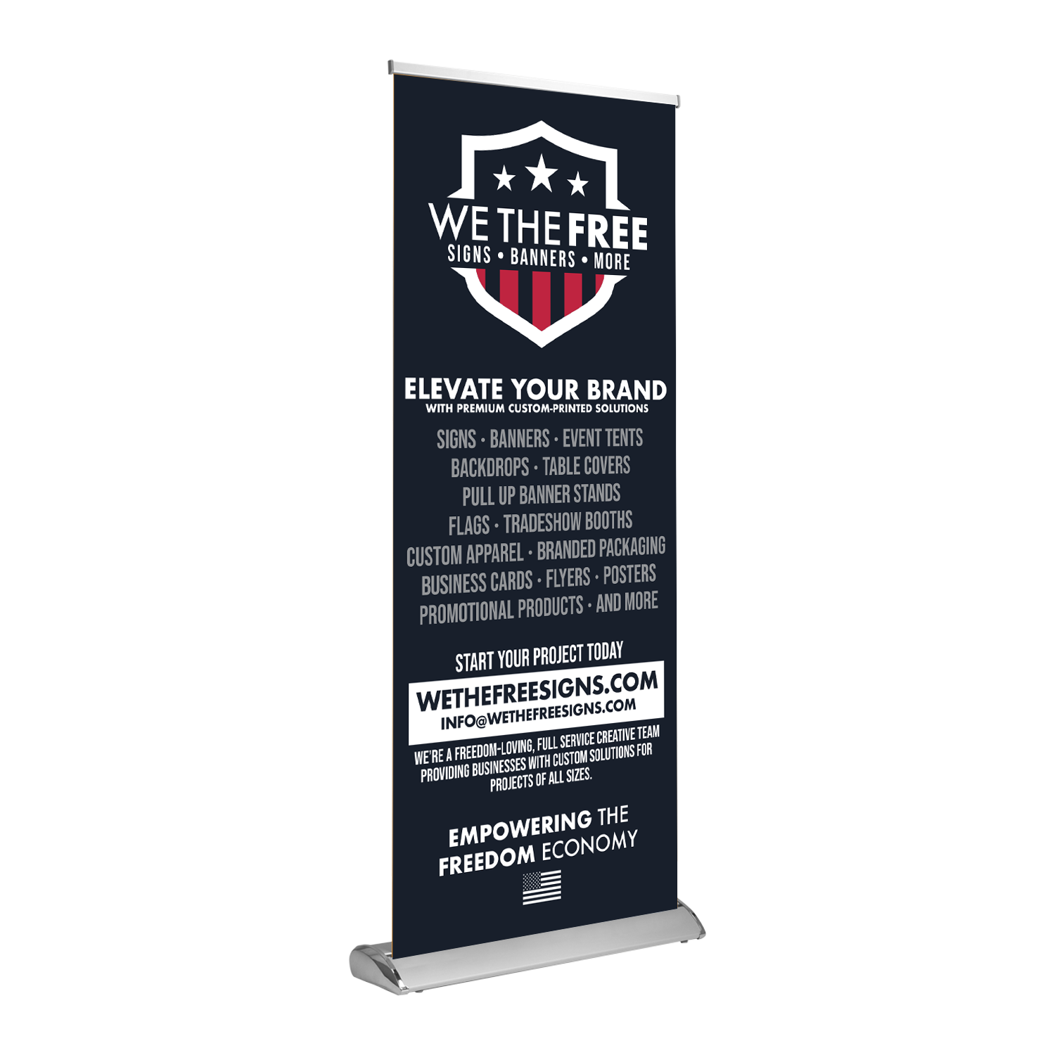 33"x81" Retractable Banner Stand